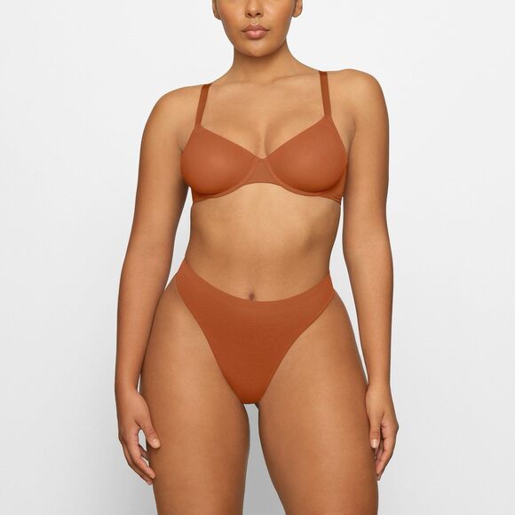 Skims No Show Unlined Demi Bra Bronze Size 36A - Picture 1 of 10